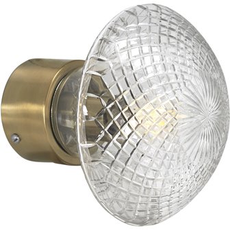 Szklany kinkiet modern retro mosiądz Juliette